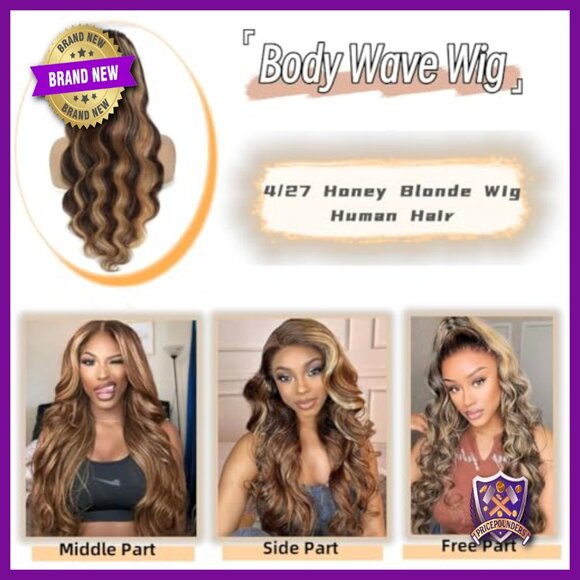28 Inch Body Wave Lace Front Wig Human Hair Glueless 200 Density main image 2